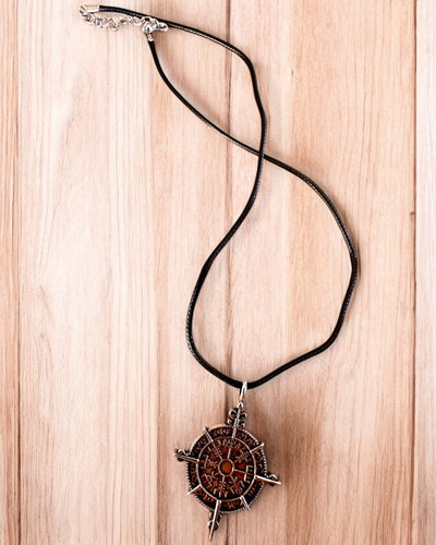 Amulet Wojownik Północy - Kompas Wikinga, możliwość personalizacji grawerem na prezent, 2 warianty do wyboru