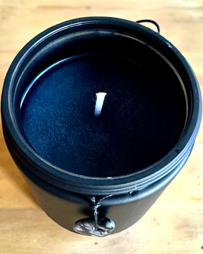 Lumânare din soia pentru intenții Obsidan – încredere în sine și forță interioară, 250 ml, posibilitate de personalizare pentru cadou