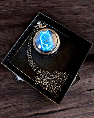 Ceas de Buzunar Lunar Wolf – Ceasul Lupului Lunar, posibilitate de personalizare cu gravură pentru cadou