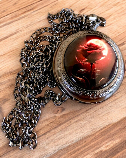 Pocket Watch "Róża Nocy", customizable with engraving for a gift