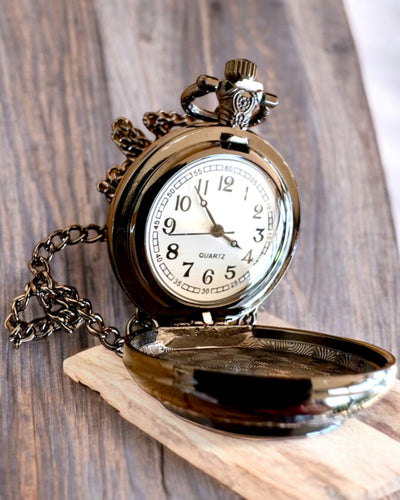 Ceas de Buzunar Lunar Wolf – Ceasul Lupului Lunar, posibilitate de personalizare cu gravură pentru cadou