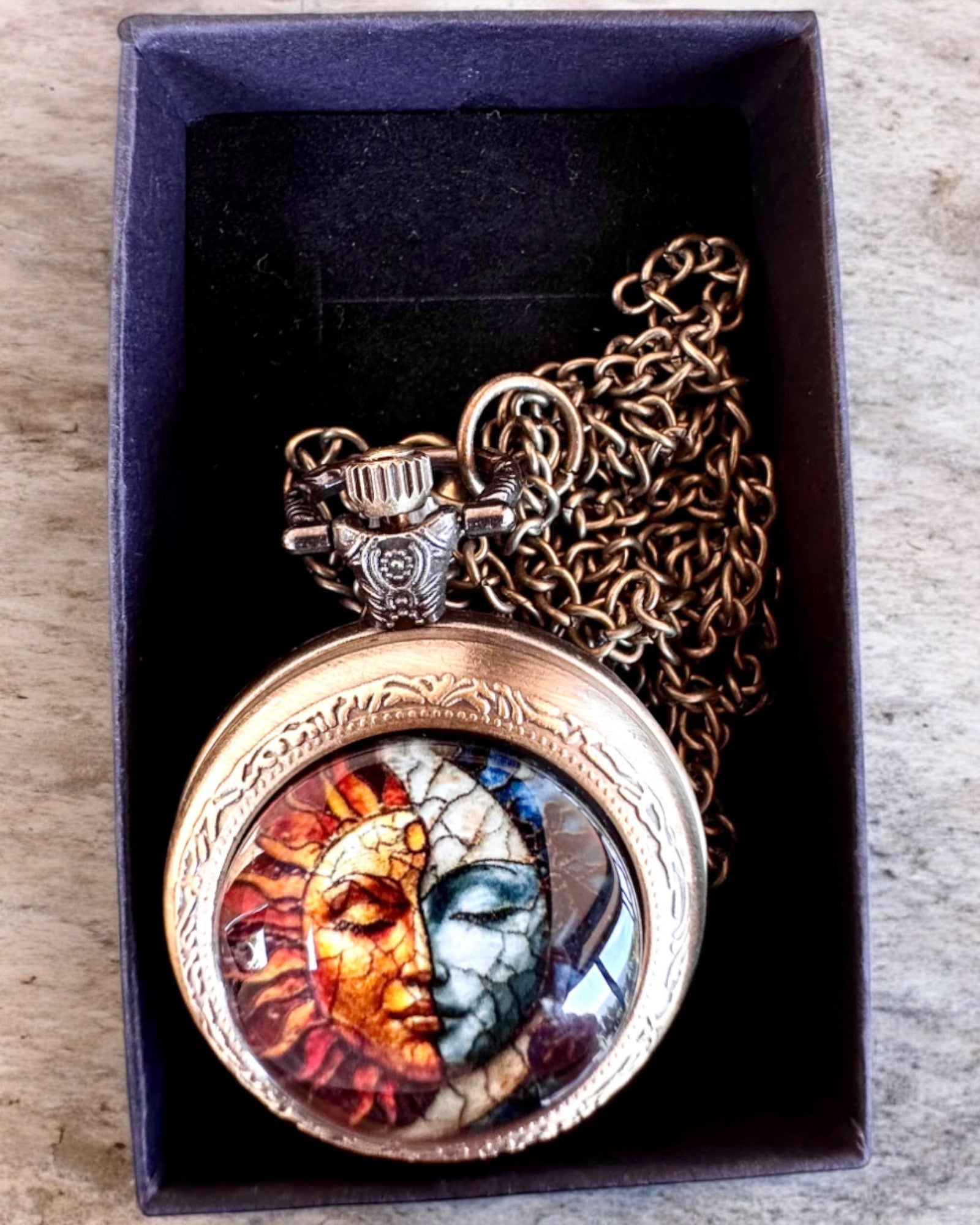 Elegantní kapesní hodinky "Słoneczna Luminacja" s možností gravírování jako dárek