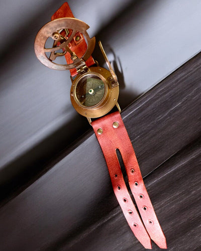 Сонячний годинник "Античний Компас", наручний годинник з компасом, можливість персоналізації гравіюванням