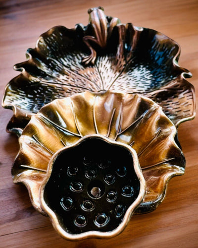 Елегантний металевий тримач для пахощів Лист Лотоса - 4 варіанти на вибір, можливість персоналізації гравіюванням на подарунок