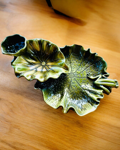 Елегантний металевий тримач для пахощів Лист Лотоса - 4 варіанти на вибір, можливість персоналізації гравіюванням на подарунок