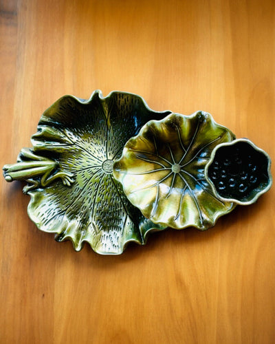 Елегантний металевий тримач для пахощів Лист Лотоса - 4 варіанти на вибір, можливість персоналізації гравіюванням на подарунок