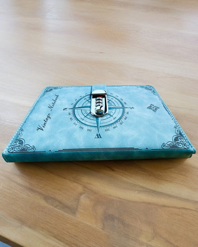 Tajný zápisník A5 Vintage se zámkem na kód - Vyberte si svůj styl, personalizace gravírováním jako dárek