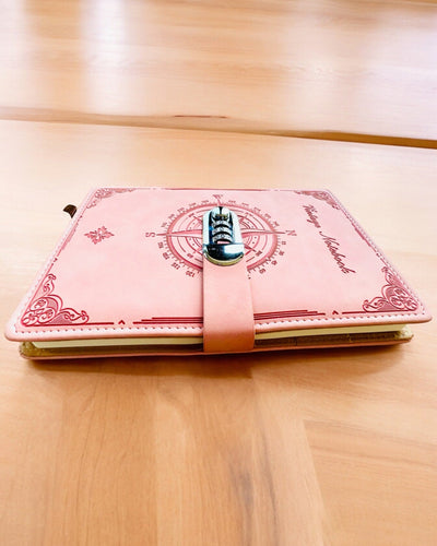 Tajný zápisník A5 Vintage se zámkem na kód - Vyberte si svůj styl, personalizace gravírováním jako dárek