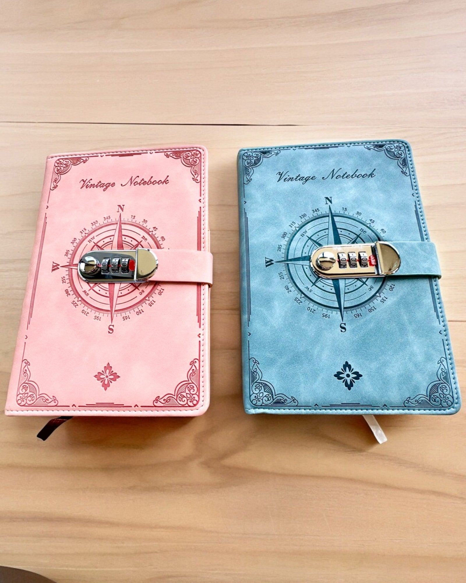 Tajný zápisník A5 Vintage se zámkem na kód - Vyberte si svůj styl, personalizace gravírováním jako dárek