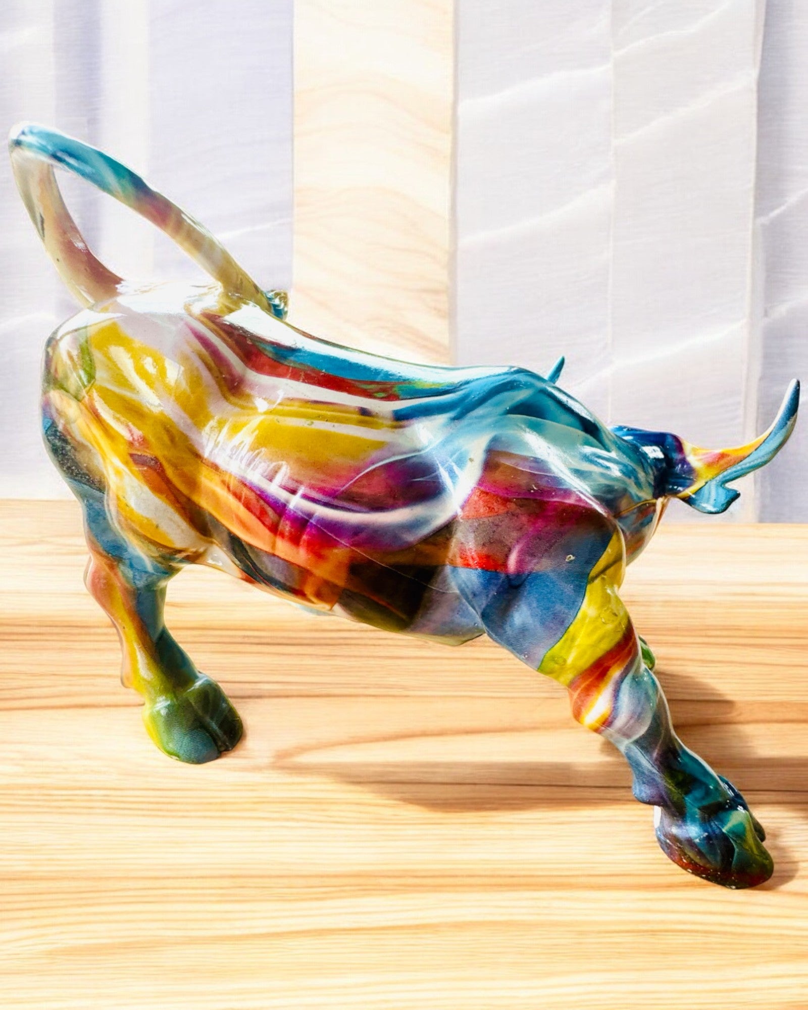 Dekorativní socha býka "BullArt" – Unikátní umění s možností gravírování - 4 barevné varianty, pro personalizovaný dárek