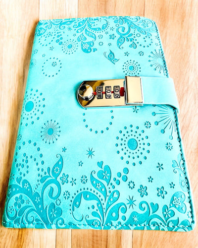 Exkluzivní zápisník, PU kůže, A5 s číselným zámkem - "Secret Journal", personalizace gravírováním