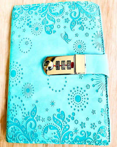 Exkluzivní zápisník, PU kůže, A5 s číselným zámkem - "Secret Journal", personalizace gravírováním