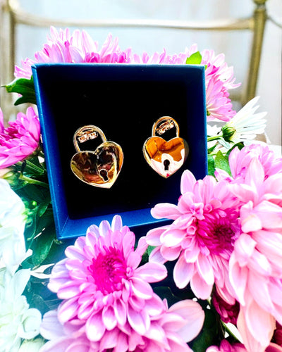 Romantic Mini Heart Padlocks DeLuxe, Set of 2 padlocks with keys, 6 variants to choose from, option for personalized engraving as a gift