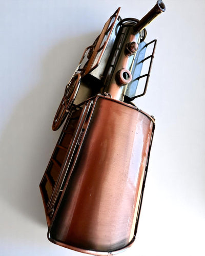 Lokomotiva ze železa „Retro Express“ – dekorace, model, ručně vyrobená s možností gravírování jako dárek