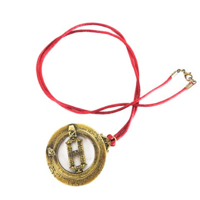 Miniaturowy zegar słoneczny H90 z pierścieniami astronomicznymi, personalizowany grawer, idealny prezent, bordowe zawiesie, wykonanie ze znalu i mosiądzu, średnica 45mm