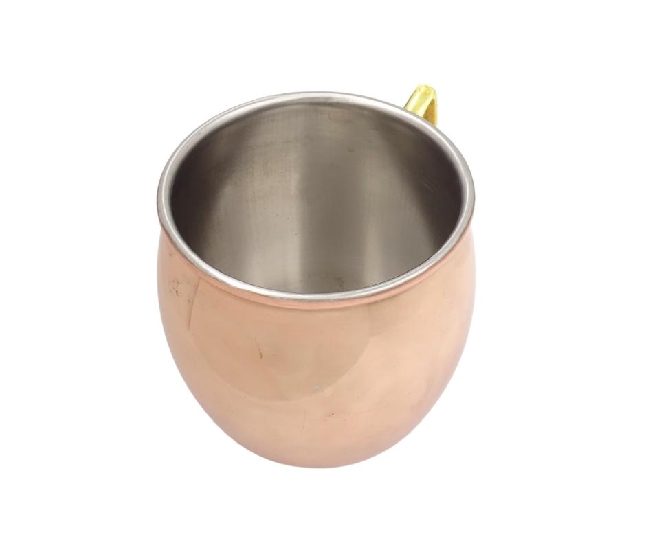 Měděný hrnek z nerezové oceli 304 500 ml s možností personalizace gravírováním - ideální jako dárek - výška 13,5 cm, měděná barva, model MM7012