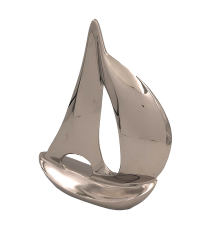 Elegancki metalowy model jachtu 36 cm z możliwością personalizacji grawerem