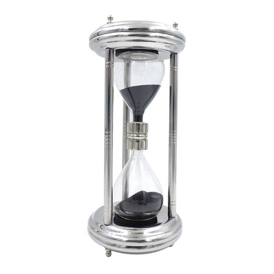 Large Silver Hourglass 10 min with Engraving Option