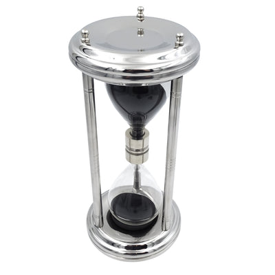 Large Silver Hourglass 10 min with Engraving Option