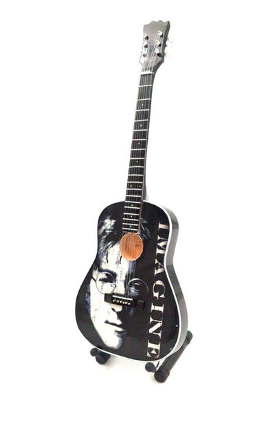 Mini Gitara Dekoracyjna Johna Lennona The Beatles 24 cm z Personalizowanym Grawerem