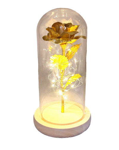 Lampka nocna Róża LED z możliwością personalizacji grawerem, romantyczny prezent, wysokość 21,5 cm, delikatne światło, idealna dekoracja do sypialni