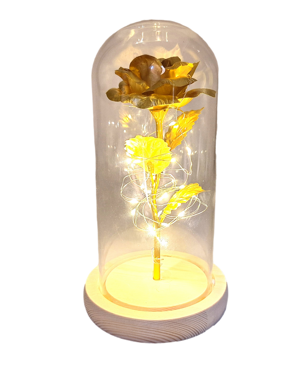 Lampka nocna Róża LED z możliwością personalizacji grawerem, romantyczny prezent, wysokość 21,5 cm, delikatne światło, idealna dekoracja do sypialni