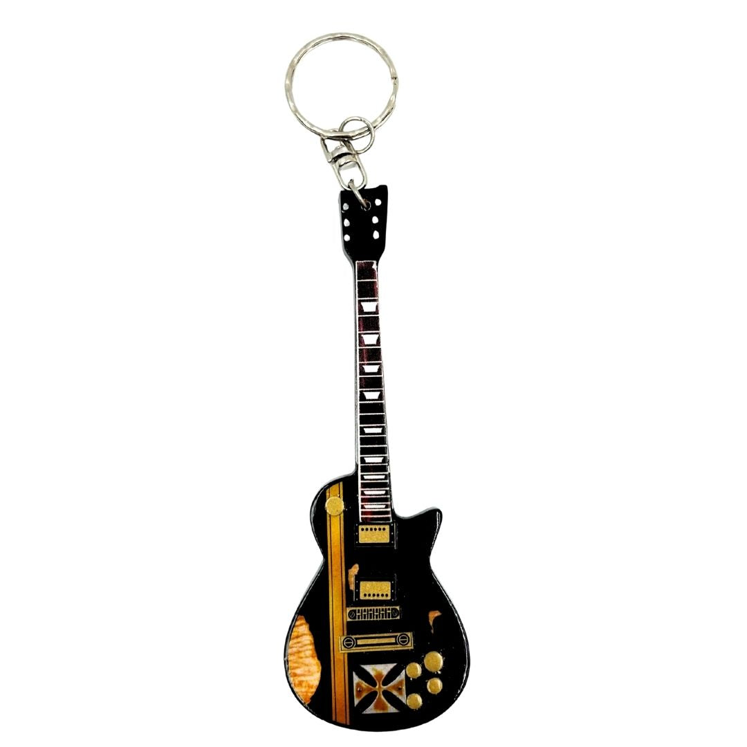 Přívěsek na klíče kytara ve stylu Metallica - James Hetfield - Iron Cross - EGK-0191