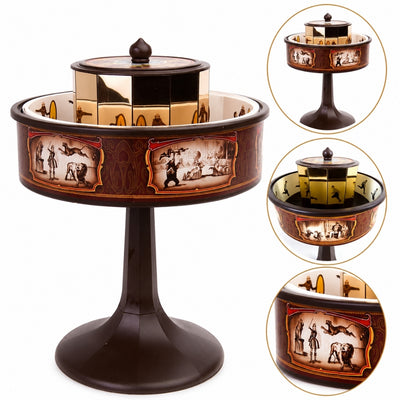 Praxinoscop cinematograf miniatural din secolul al XIX-lea, cu personalizare prin gravură