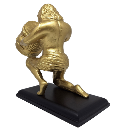 Złota figurka dekoracyjna Wodnik AQU2 z możliwością personalizacji grawerem, idealny prezent na każdą okazję, wysokość 18 cm, elegancki design z aluminium