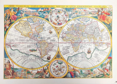 Harta lumii Orbis Terrarum 1594
