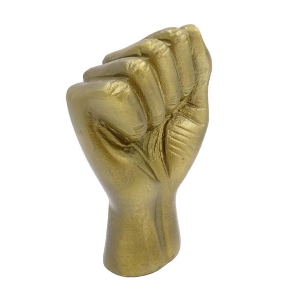 Figurină decorativă Pumn strâns din aluminiu, 18cm, cu posibilitate de personalizare prin gravură