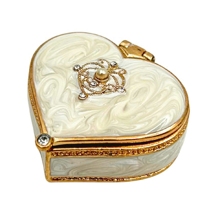 Heart-Shaped Jewelry Box with Crystals