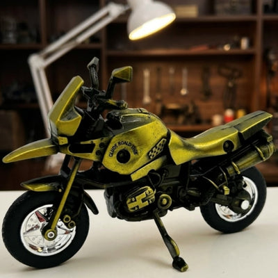 Model Motocyklu Metalowego HJ1 w Ciemnozielonym Kolorze z Możliwością Personalizacji Grawerem