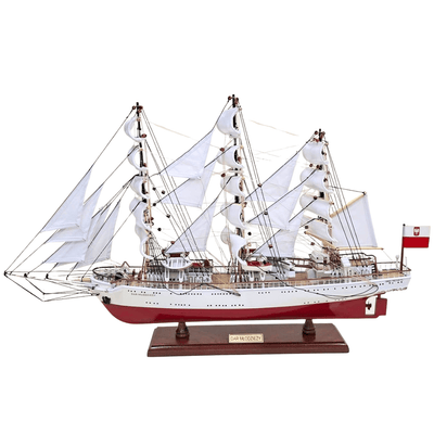 Ekskluzywny Model Żaglowca Statku Dar Młodzieży XXL 71 cm, możliwość personalizacji grawerem