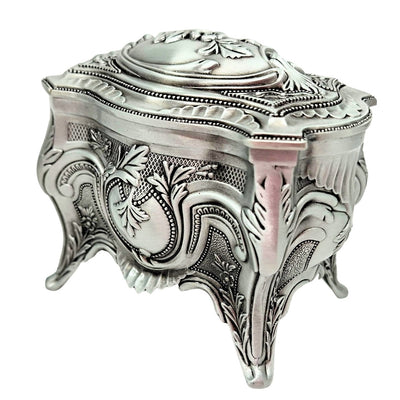 Elegant metal jewelry box 2139S with customizable engraving