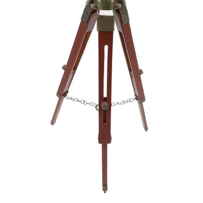 Elegancki Globus Kolonialny na Drewnianym Trójnogu NC2140 z Regulowaną Wysokością do 78 cm, Laminowaną Mapą w Odcieniach Bieli i Brązu, Idealny na Prezent z Możliwością Personalizacji Grawerem