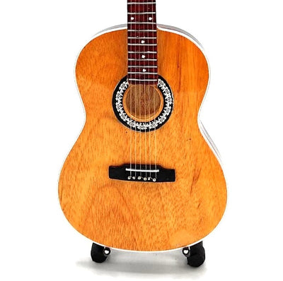 Mini Gitara Klasyczna z Grawerem - Drewniana Dekoracja Mahoniowa 25 cm