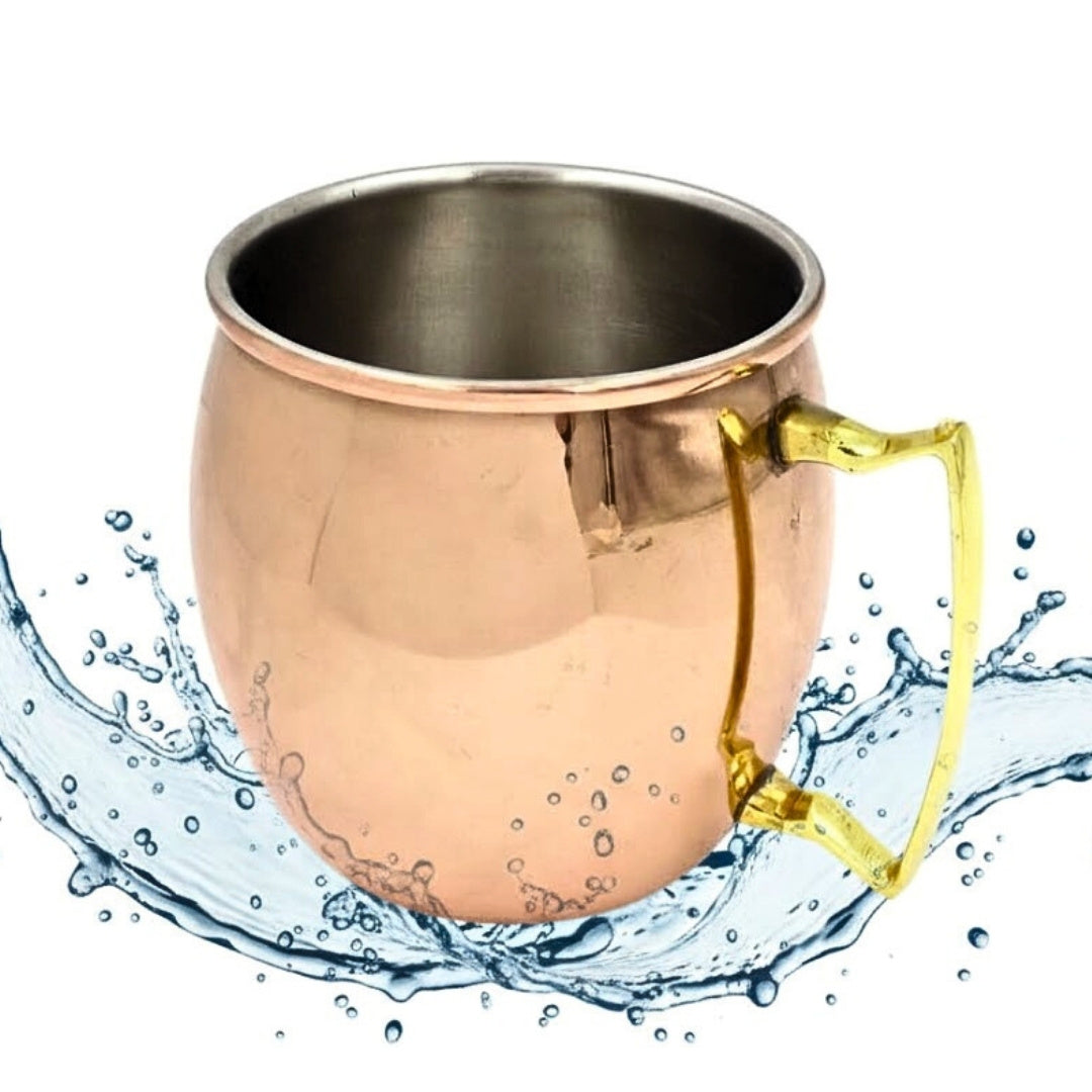 Měděný hrnek z nerezové oceli 304 500 ml s možností personalizace gravírováním - ideální jako dárek - výška 13,5 cm, měděná barva, model MM7012
