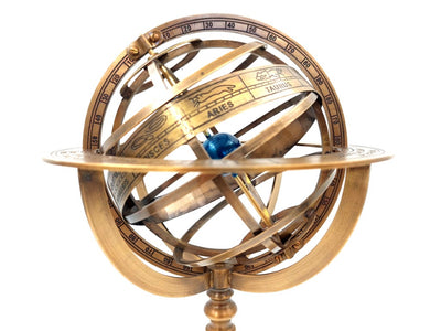 Astrolab sferic din alamă 39cm, cu posibilitate de personalizare prin gravură