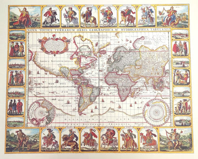 Mapa světa Piscator 1652 s možností personalizace gravírováním
