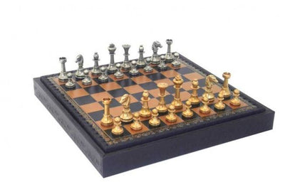 Ekskluzywne Mosiężne Szachy Italfama 28x28 cm z Personalizacją Graweru