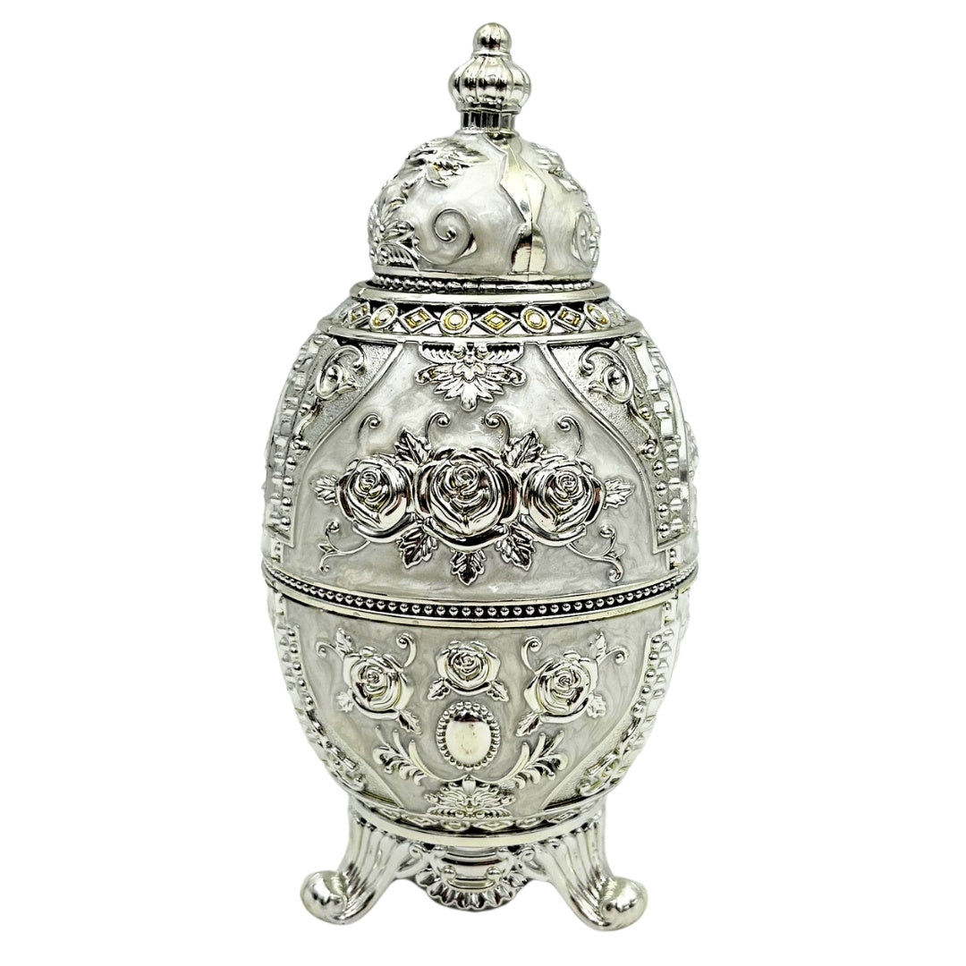 Silver Fabergé Egg Opening with Engraving Option
