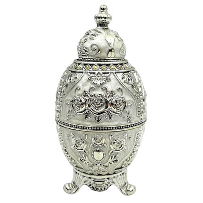 Jajo Fabergé Srebrne Otwierane z Możliwością Graweru