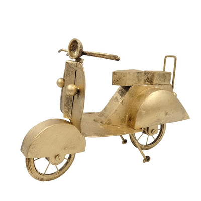 Skuter Retro Model Metalowy NC2860 w Kolorze Zabytkowego Mosiądzu z Możliwością Personalizacji Grawerem
