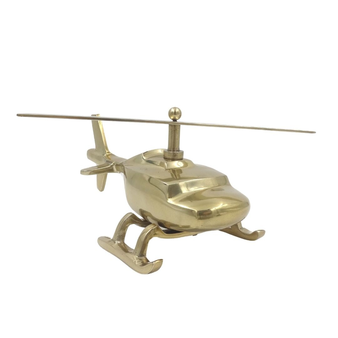 Model metalic de elicopter, cu posibilitate de personalizare prin gravură – auriu, 32 cm