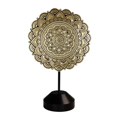 Figurka Mandala Owalna 35cm - Złota Dekoracja Buddyjska z Możliwością Personalizacji Graweru