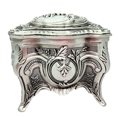 Elegant metal jewelry box 2139S with customizable engraving