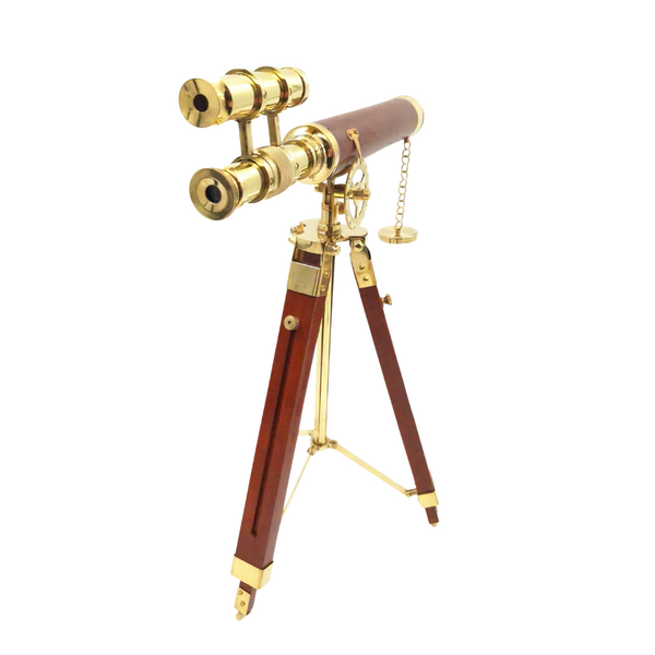 Lunetă pe trepied din alamă 57 cm, cu posibilitate de personalizare prin gravură