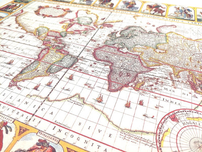 Mapa světa Piscator 1652 s možností personalizace gravírováním