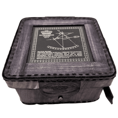 Brass Sextant with Personalized Engraving in a Leather Box